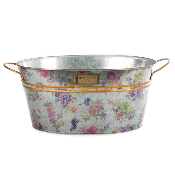 Brand New Mackenzie-Childs Flower Market Galvanized Beverage Bucket - Picture 1 of 4